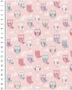 Poplin little ones colourful owl 5278