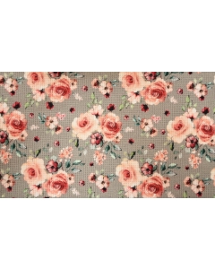 Waffle jersey digital flower 5022