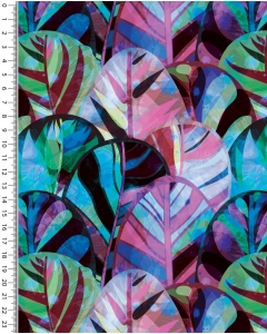 French terry digital stylez watercolor leaves 5343