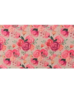 Waffle jersey digital toff sparkling flowers 5148
