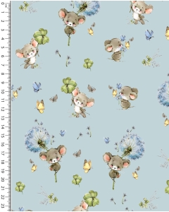 Poplin Digital Little Ones Clover Mouse 5478