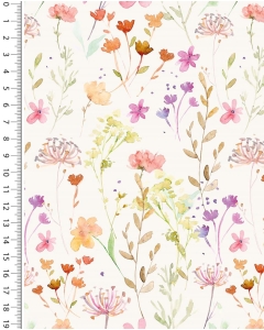 Rib jersey digital toff wild flowers 5261