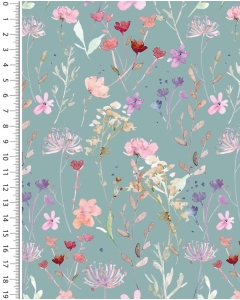 Rib jersey digital toff wild flowers 5261