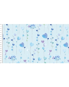 Waffle jersey digital toff heart balloons 5263