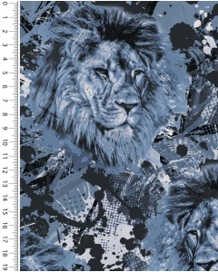 French terry digital lion 5139