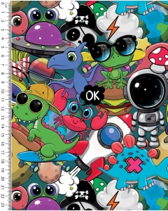 Alpen Fleece Digital Colourful Animals 5854