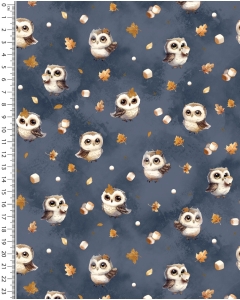 Alpen Fleece Digital Marshmallow Owl 5858