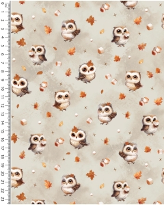 Alpen Fleece Digital Marshmallow Owl 5858