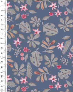 Poplin digital little ones jungle leaves 6012