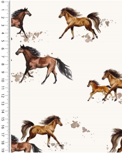 Poplin digital toff horses 6016