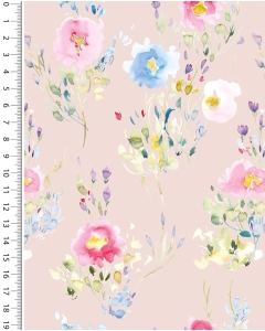 Poplin digital toff watercolour flower 6019
