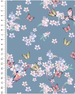 Poplin digital toff summer birds 6022