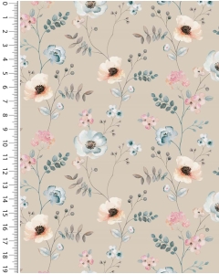 Poplin digital stylez watercolour flowers 6024