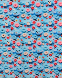 Poplin 3D Cute Birds 5819