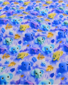 Poplin 3D Elephant 5818