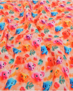 Poplin 3D Elephant 5818