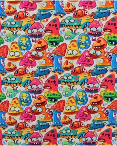 Poplin Digital Monsters 5832
