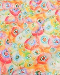 Poplin Stretch Watercolor Circles 5977
