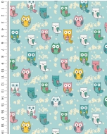 Poplin little ones colourful owl 5278
