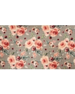 Waffle jersey digital flower 5022