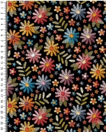 Jersey digital toff embroided flower 5336