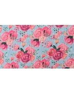 Waffle jersey digital toff sparkling flowers 5148