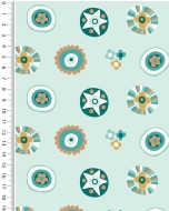 Double gauze toff retro circles 5255