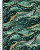 Viscose jersey digital stylez waves marble gold 5350