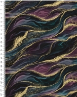 Viscose jersey digital stylez waves marble gold 5350