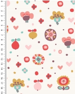 Rib jersey retro flowers 5260