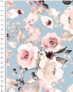 Rib jersey digital stylez roses 5146