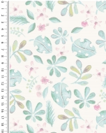 Poplin digital little ones jungle leaves 6012