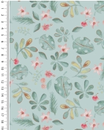 Poplin digital little ones jungle leaves 6012