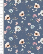 Poplin digital stylez watercolour flowers 6024
